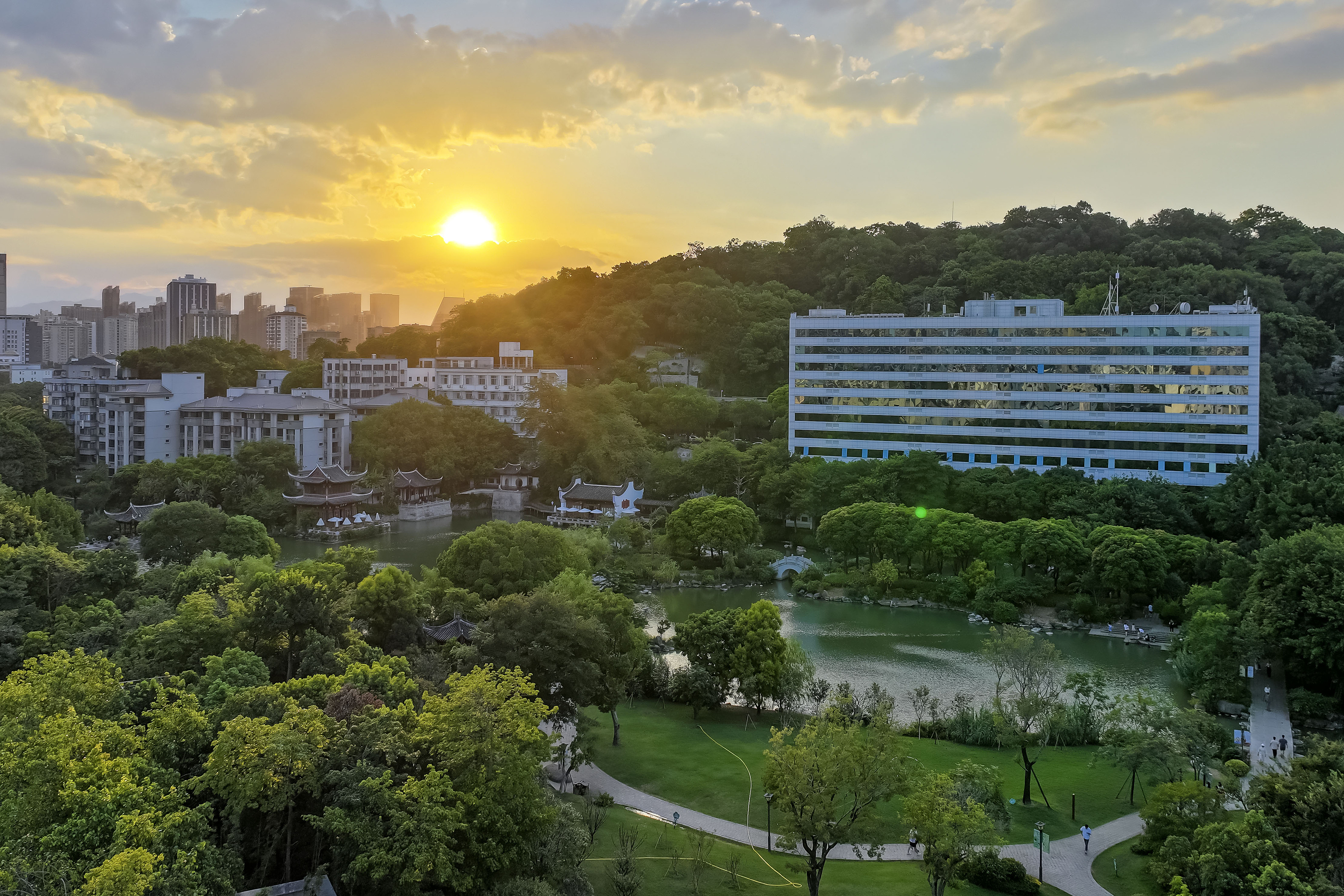 2024年7月17日，福州市鼓樓區(qū)黎明湖生態(tài)濕地公園。